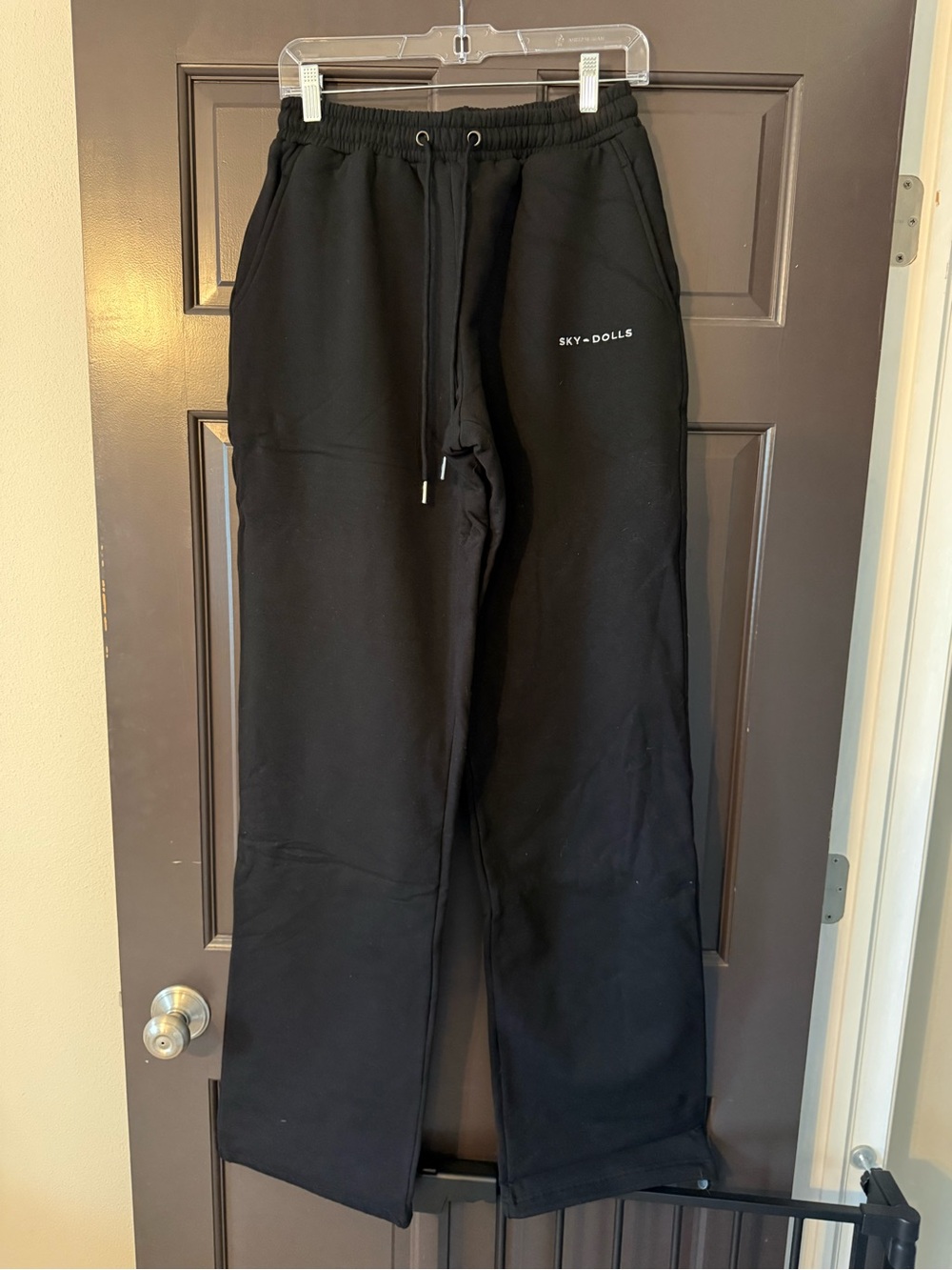 Sky Dolls Small Tall Long Black Drawstring Sweatpants Small Long ST NWOT